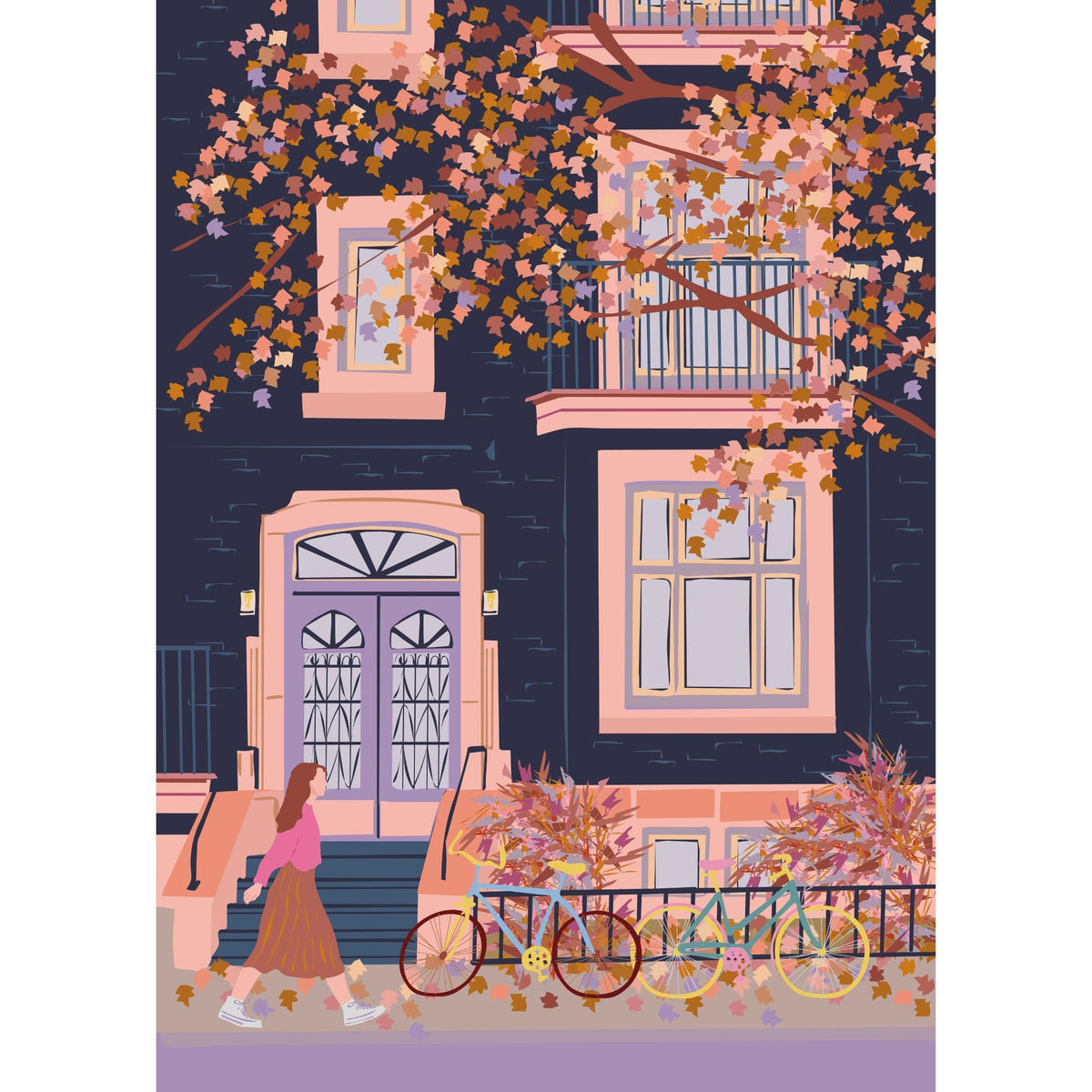 Villager Puzzles Autumn in Montreal 1000-piece jigsaw puzzle, alternate view