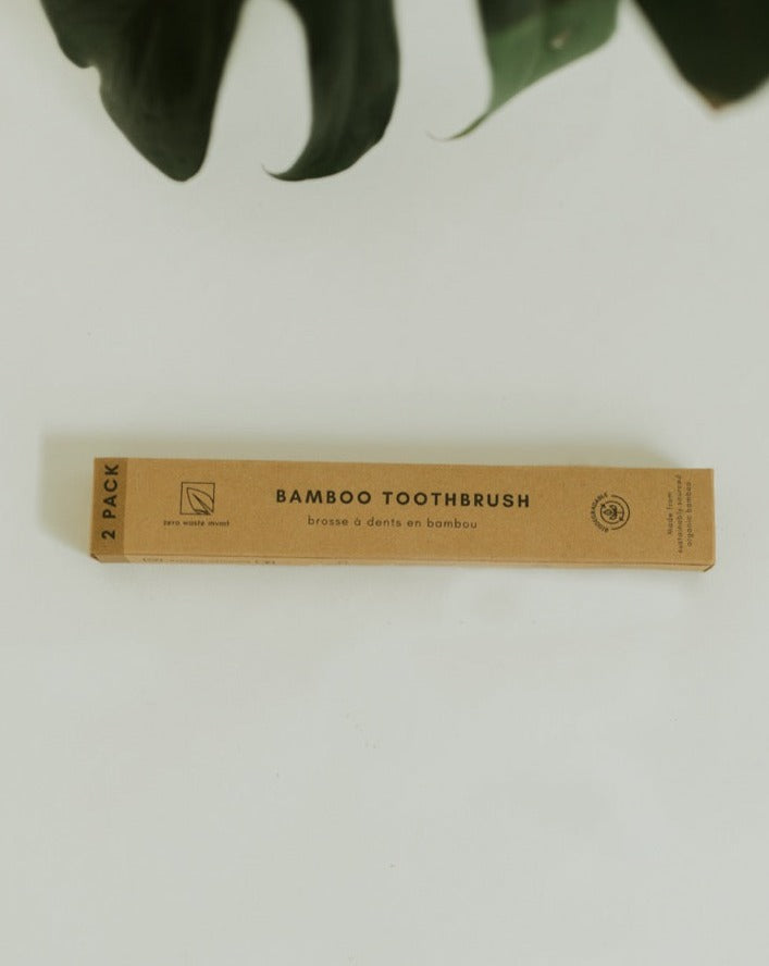 Zero Waste MVMT bamboo toothbrushes, pack of two, alternate view