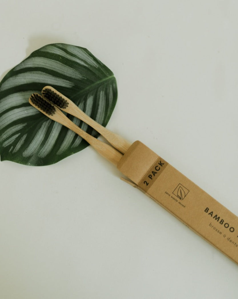 Zero Waste MVMT bamboo toothbrushes, pack of two