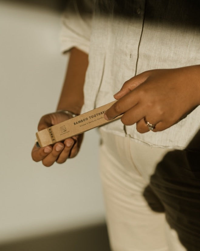 Zero Waste MVMT bamboo toothbrushes, pack of two, alternate view