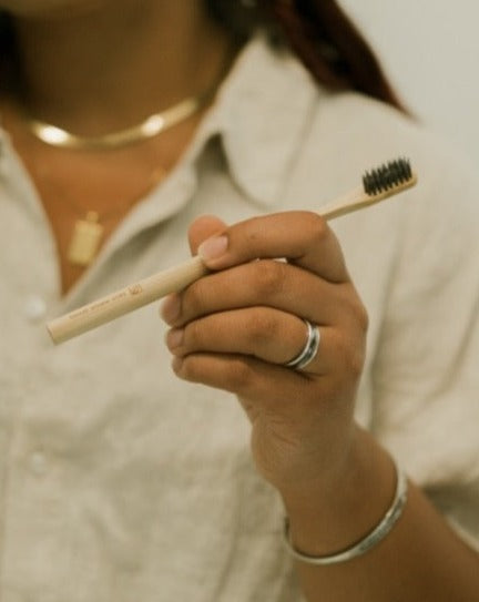 Zero Waste MVMT bamboo toothbrushes, pack of two, alternate view