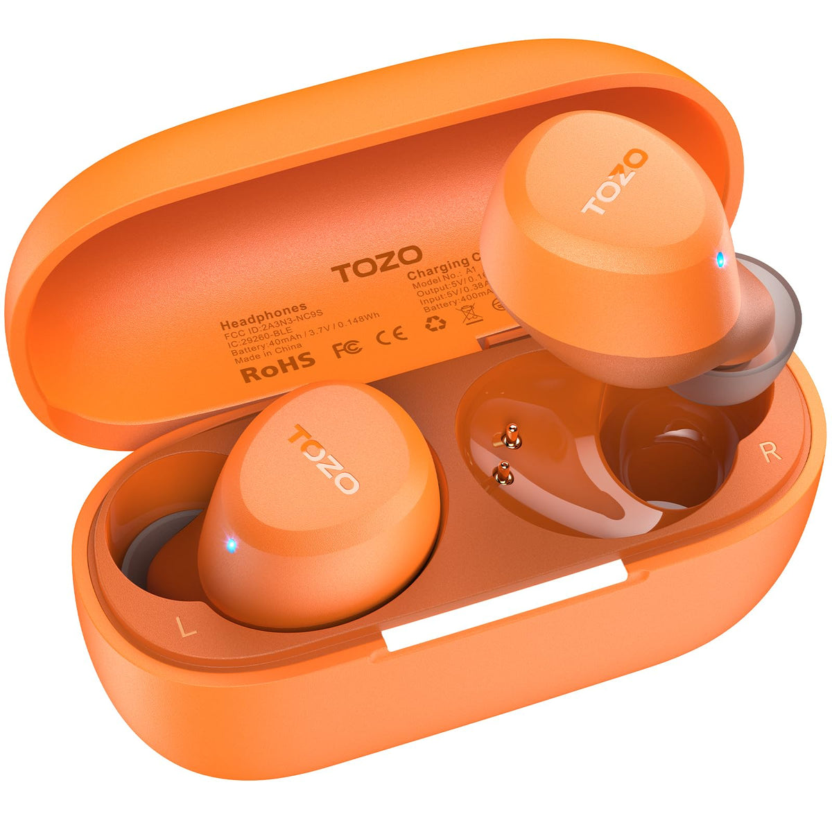 TOZO A1 wireless Bluetooth earbuds with charging case