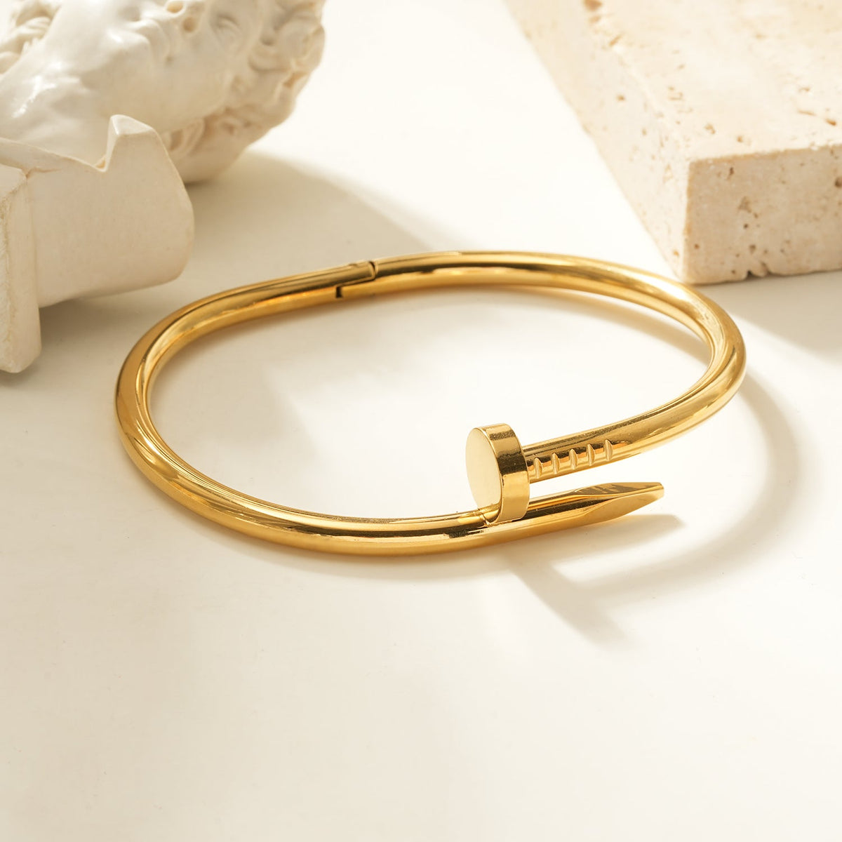 HACKNEY NINE AGOTA gold twisted nail bracelet, alternate view