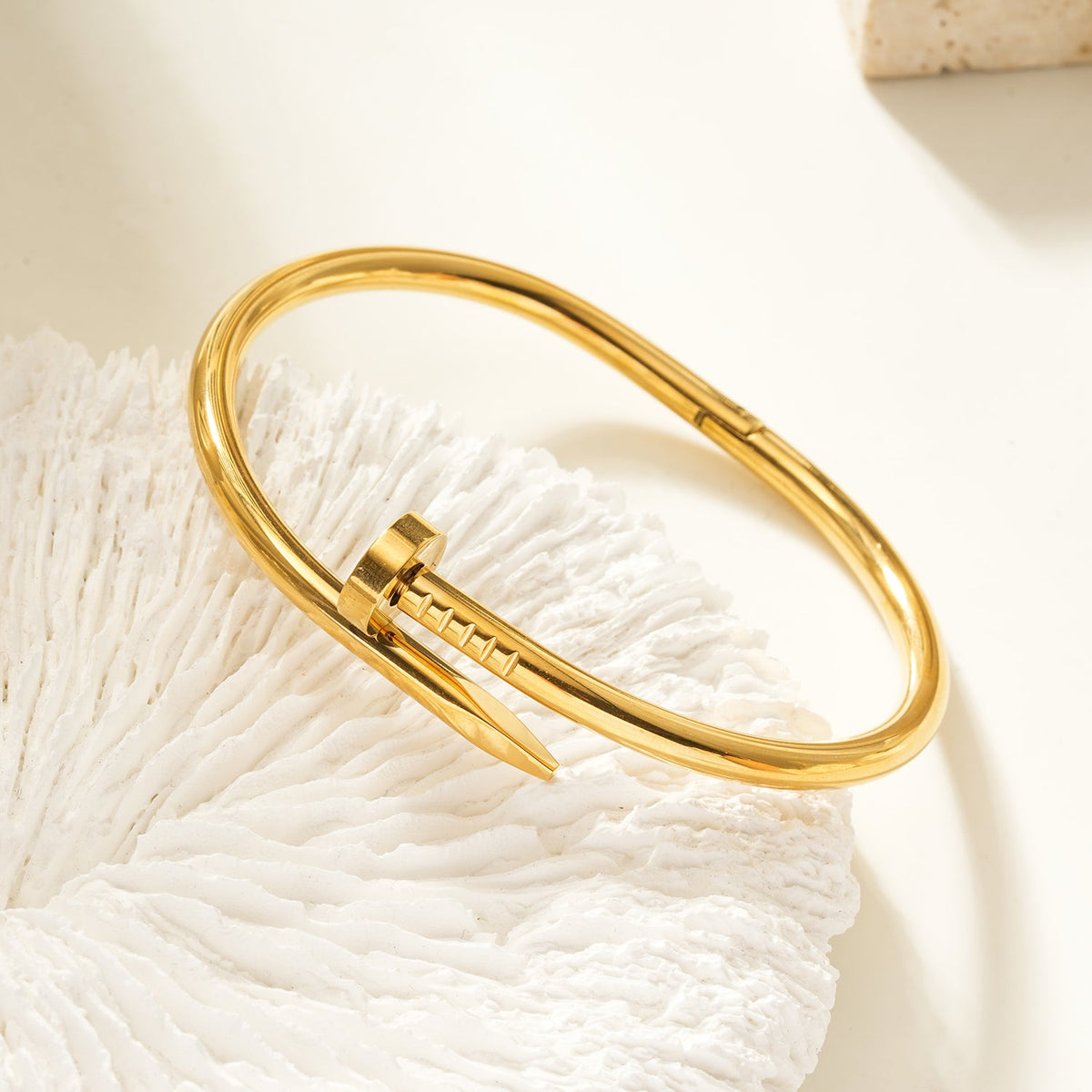 HACKNEY NINE AGOTA gold twisted nail bracelet, alternate view