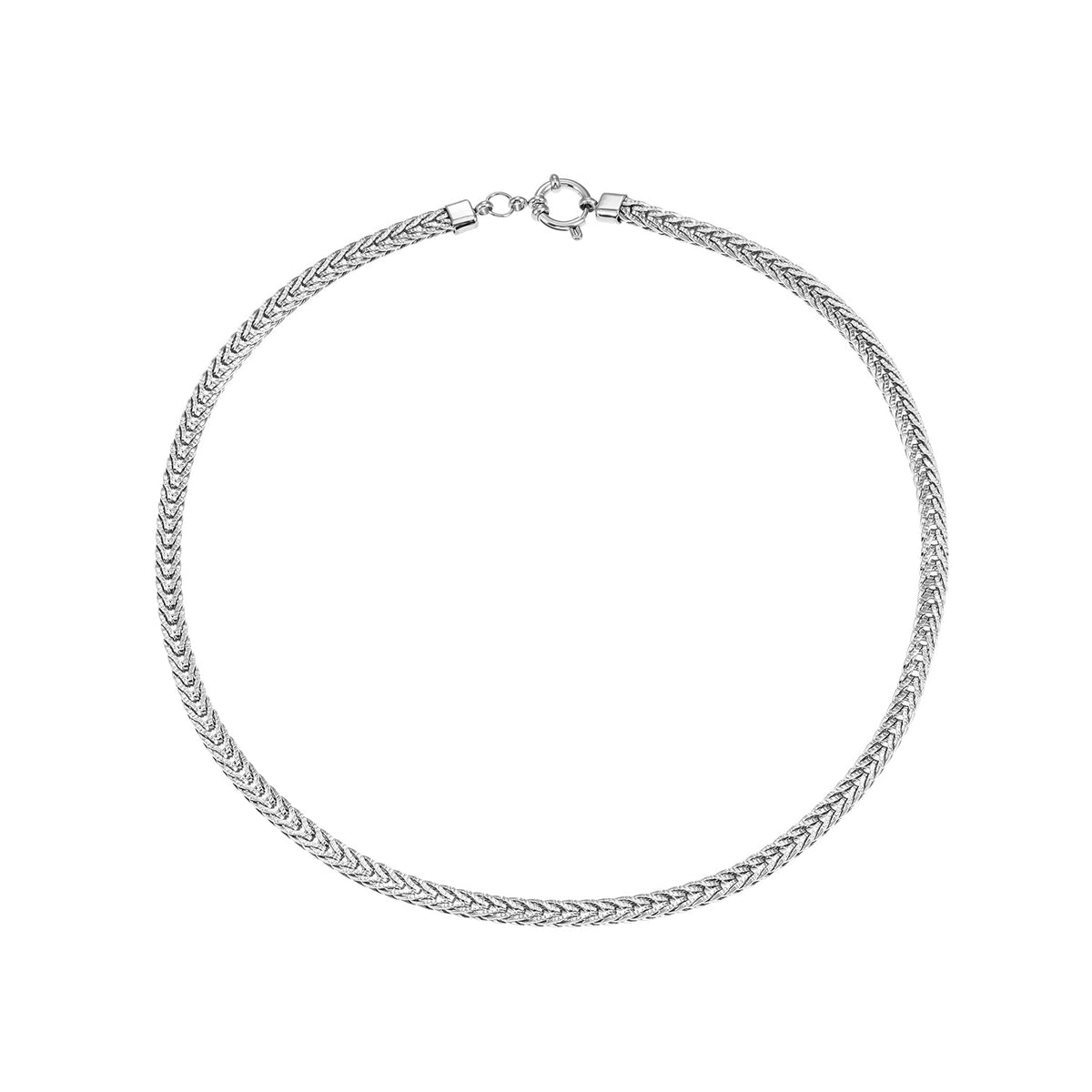 HACKNEY NINE ALICE silver chunky link chain necklace with ring fastener pendant
