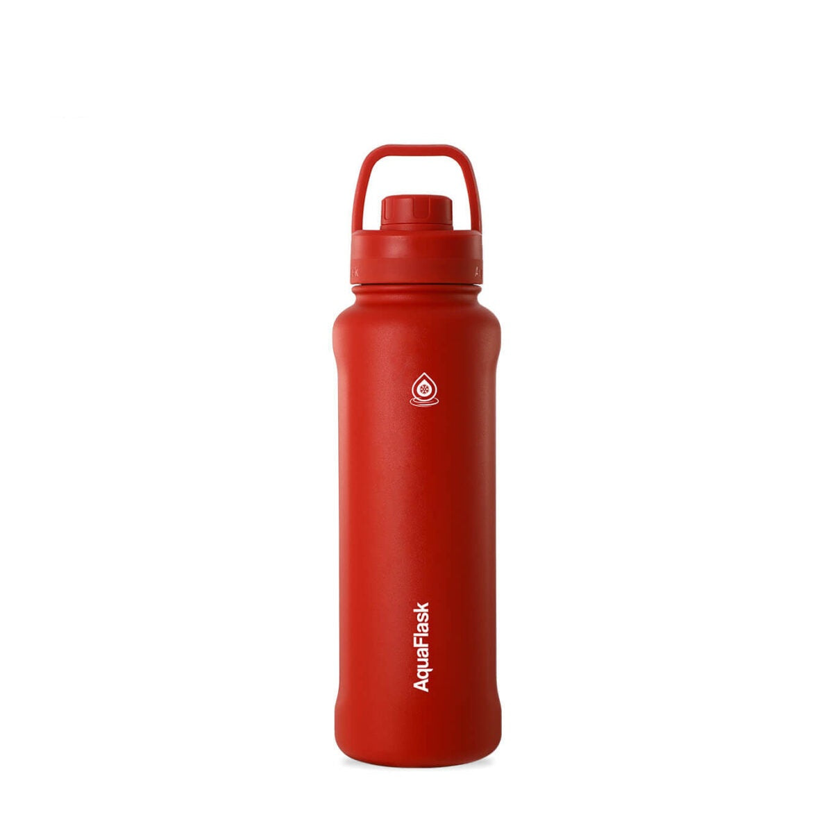 AquaFlask 40oz stainless steel water bottle with sports lid in Cherry Red