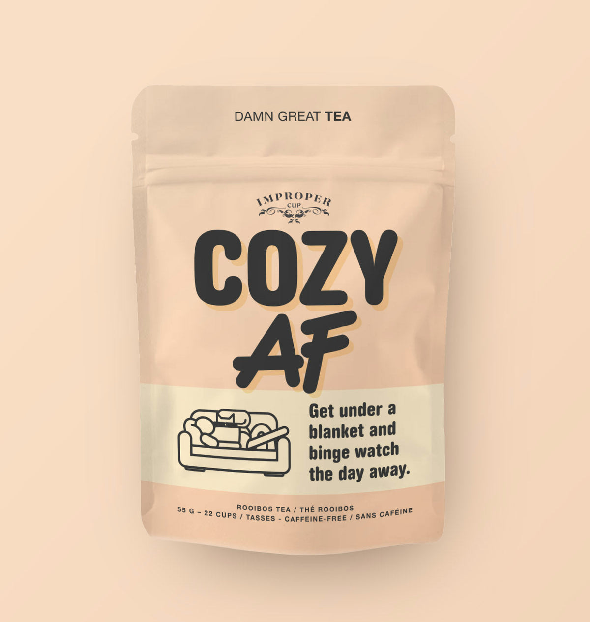 Improper Co Cozy AF cinnamon bun rooibos tea