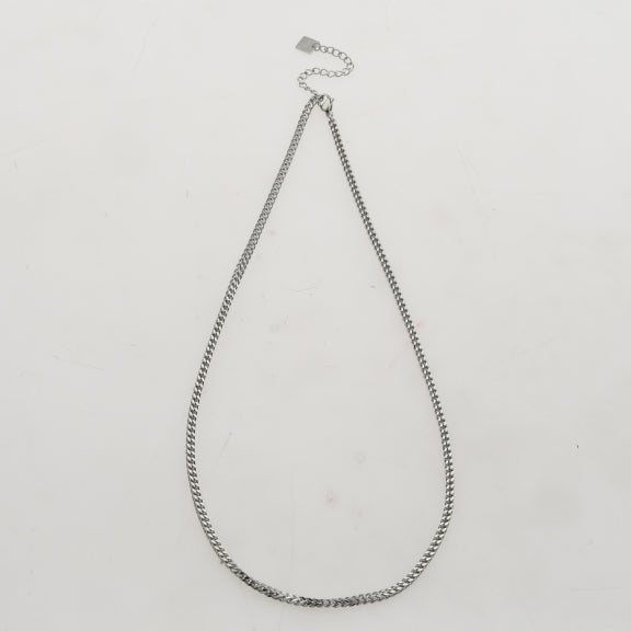 HACKNEY NINE FARAH 24-inch silver Cuban link chain necklace, alternate view