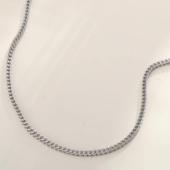 HACKNEY NINE FARAH 24-inch silver Cuban link chain necklace, alternate view