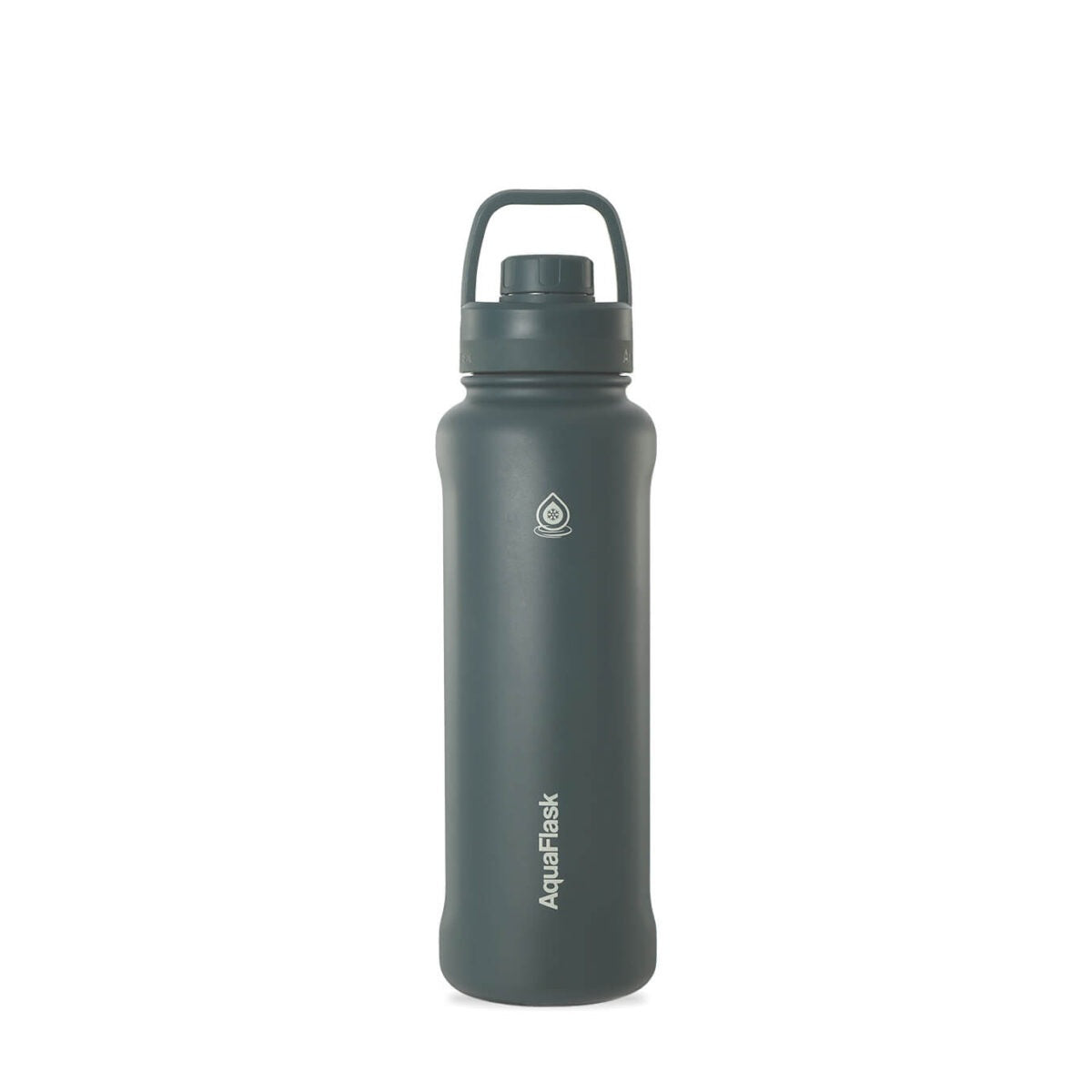 AquaFlask 40oz stainless steel water bottle with sports lid in GRAPHITE