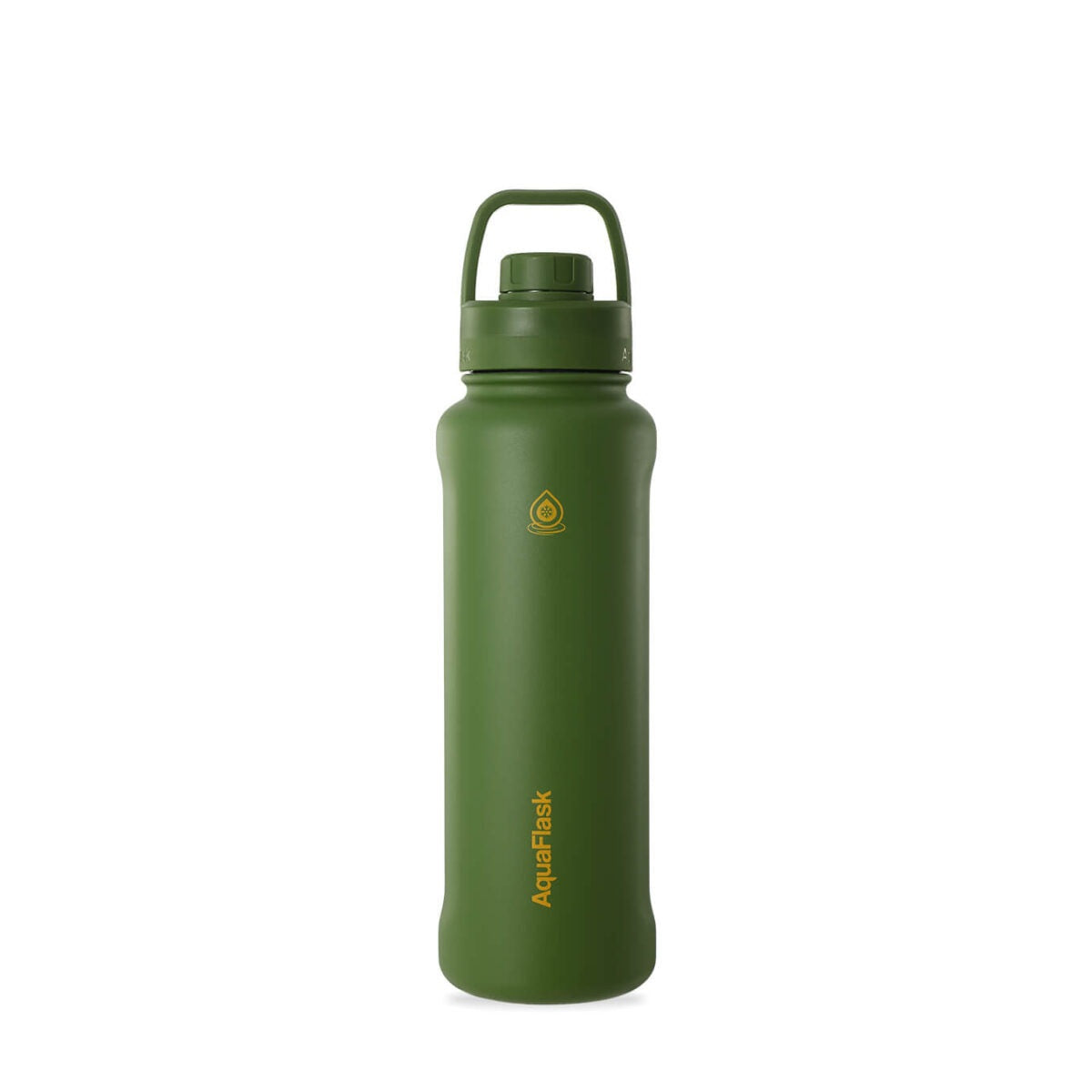AquaFlask 40oz stainless steel water bottle with sports lid in HUNTER GREEN