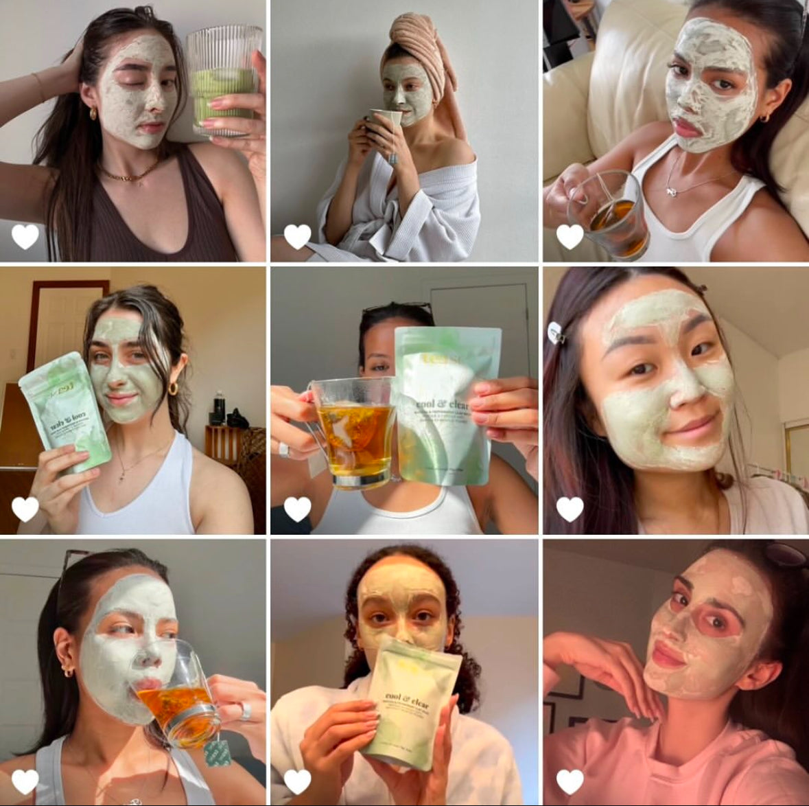 Tease Cool & Clear matcha clay face mask, alternate view