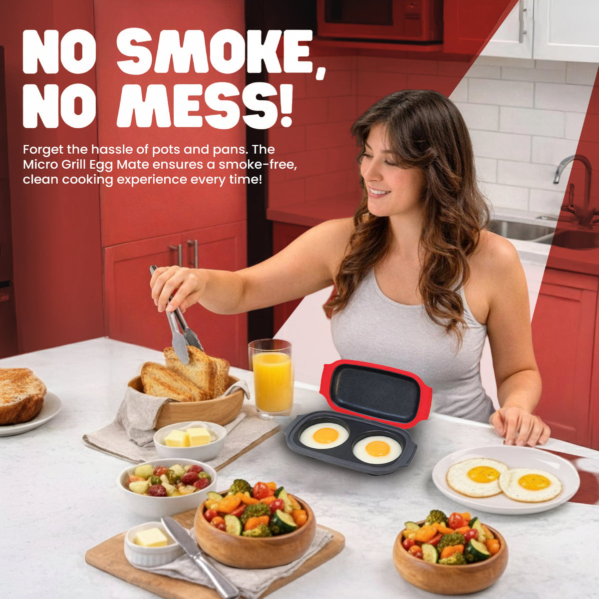 Micro Grill Egg Mate microwave egg cooker, alternate view