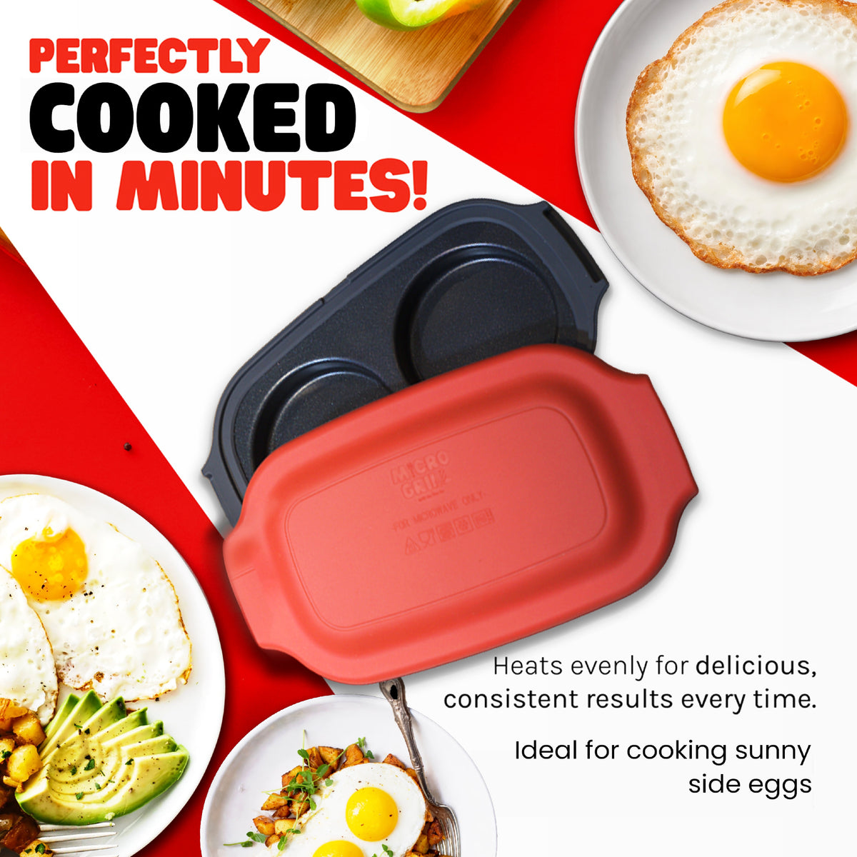 Micro Grill Egg Mate microwave egg cooker, alternate view