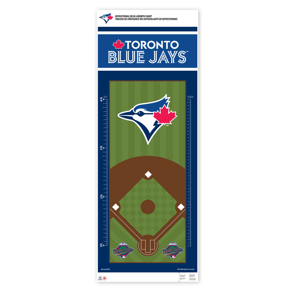 Toronto Blue Jays Repositional Vinyl Growth Chart