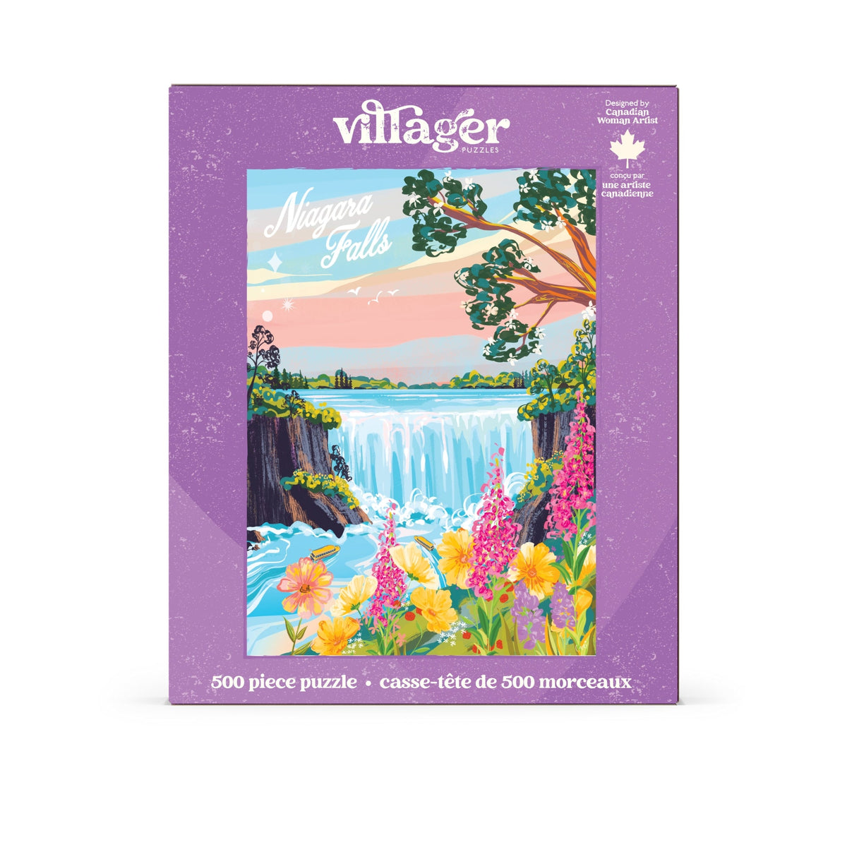 Villager Puzzles Niagara Falls 500-piece jigsaw puzzle, alternate view