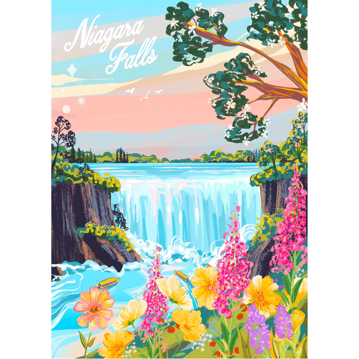 Villager Puzzles Niagara Falls 500-piece jigsaw puzzle, alternate view