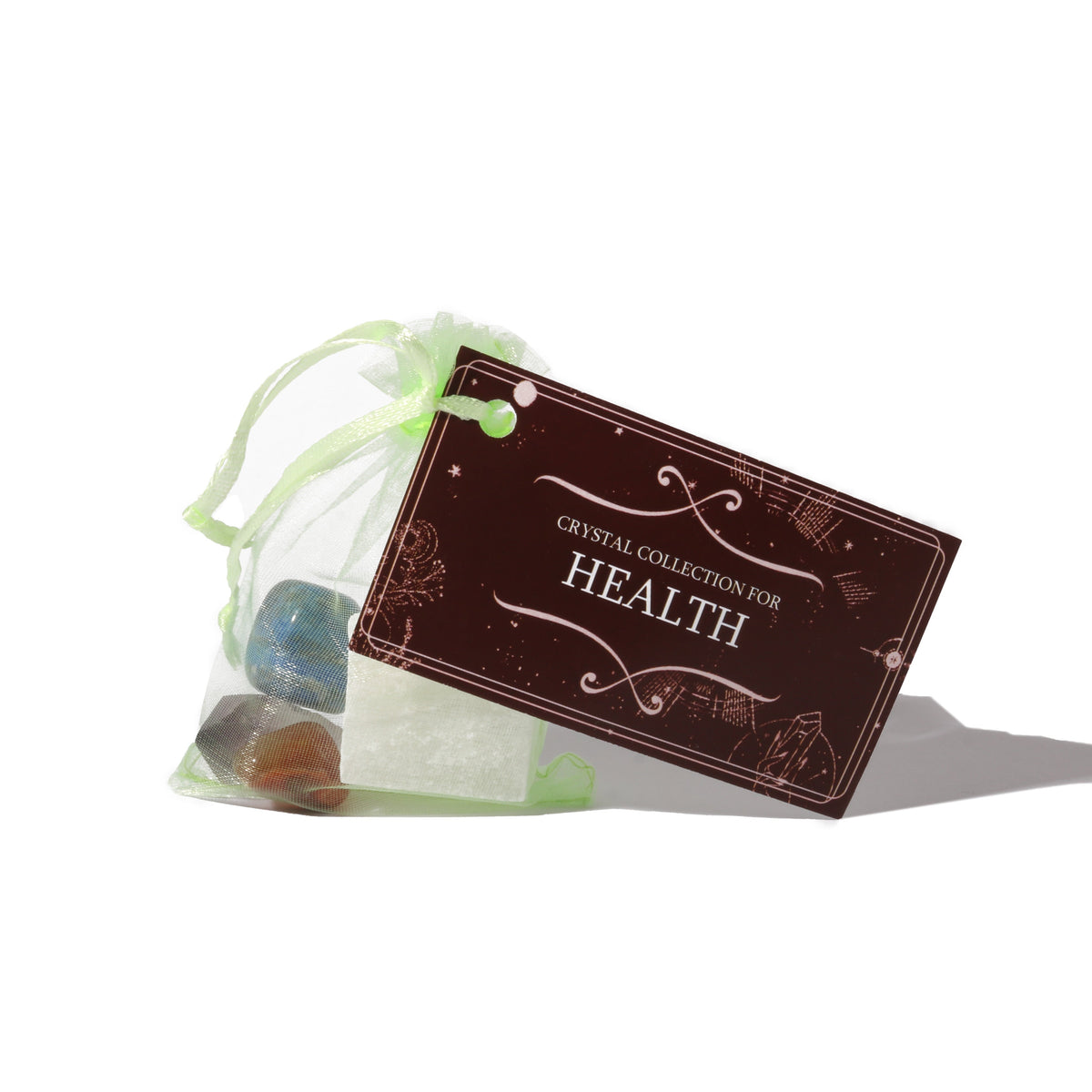 Intention crystal collection, set of four stones with description card in Health