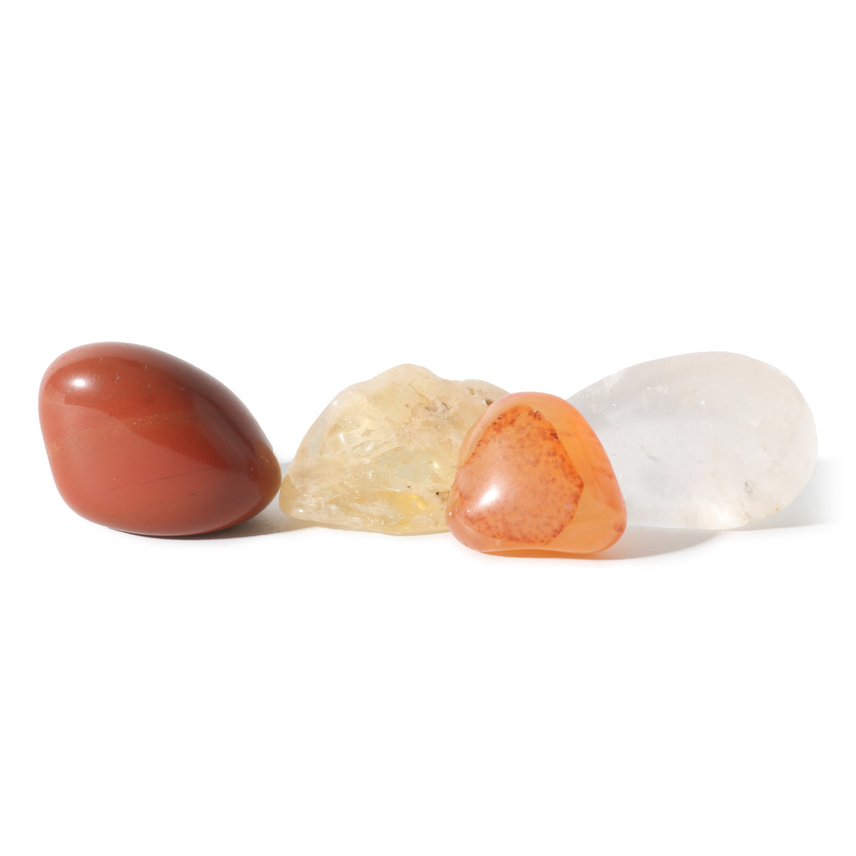 Zodiac crystal collection, set of four stones with description card, alternate view