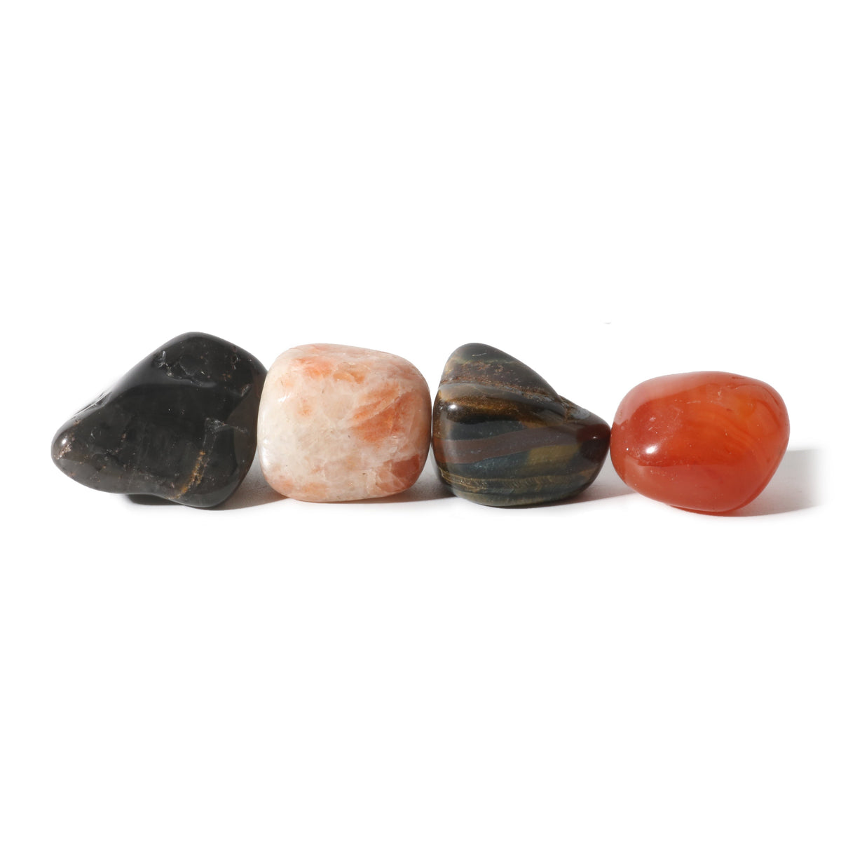 Zodiac crystal collection, set of four stones with description card, alternate view