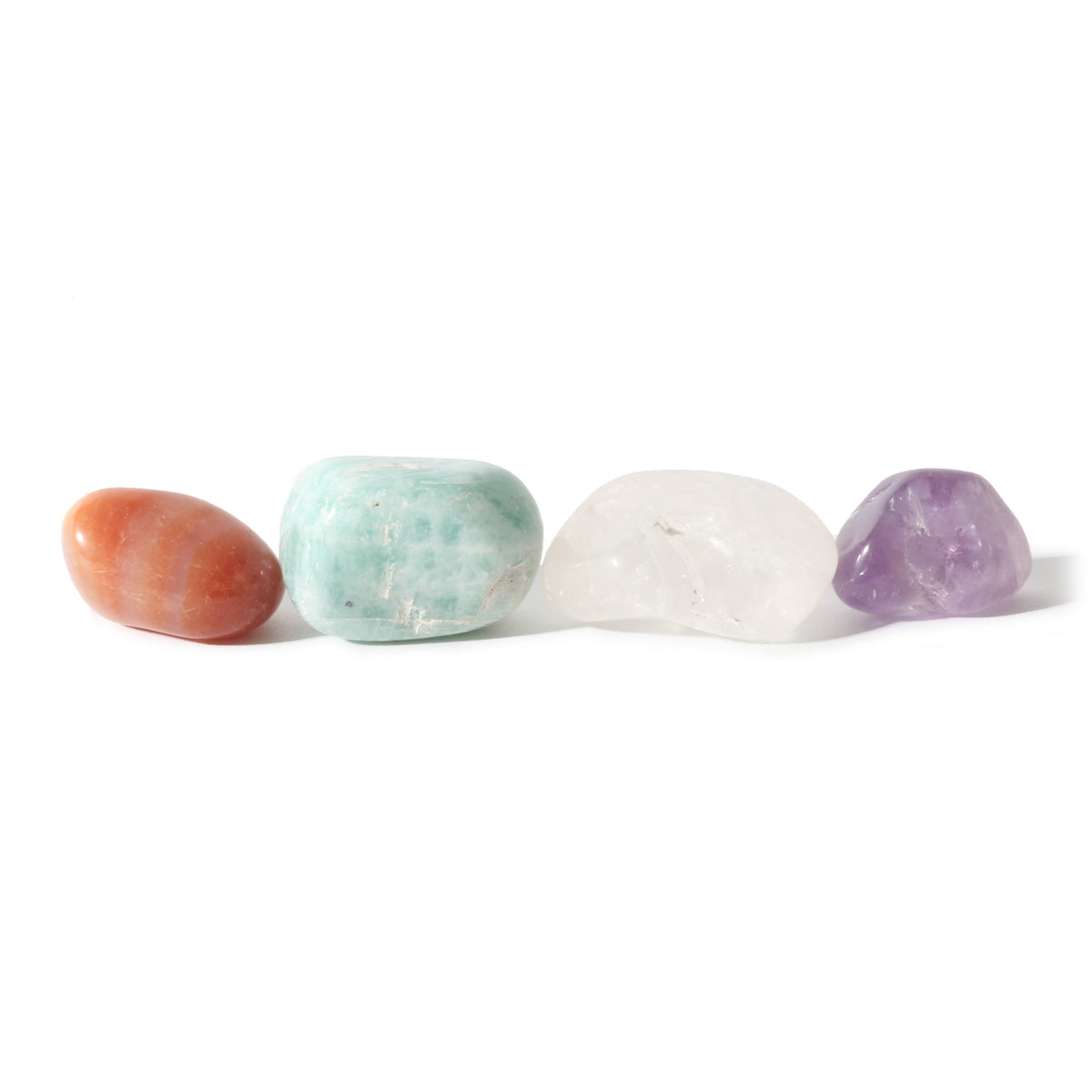 Zodiac crystal collection, set of four stones with description card, alternate view