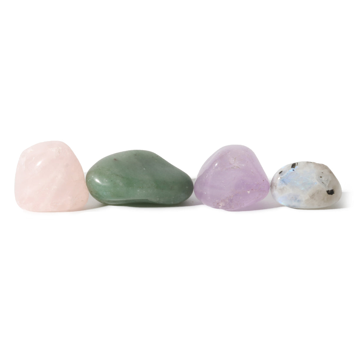 Zodiac crystal collection, set of four stones with description card, alternate view