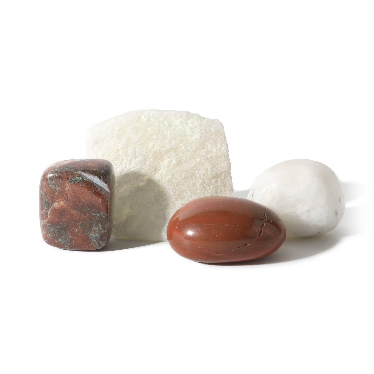 Zodiac crystal collection, set of four stones with description card, alternate view