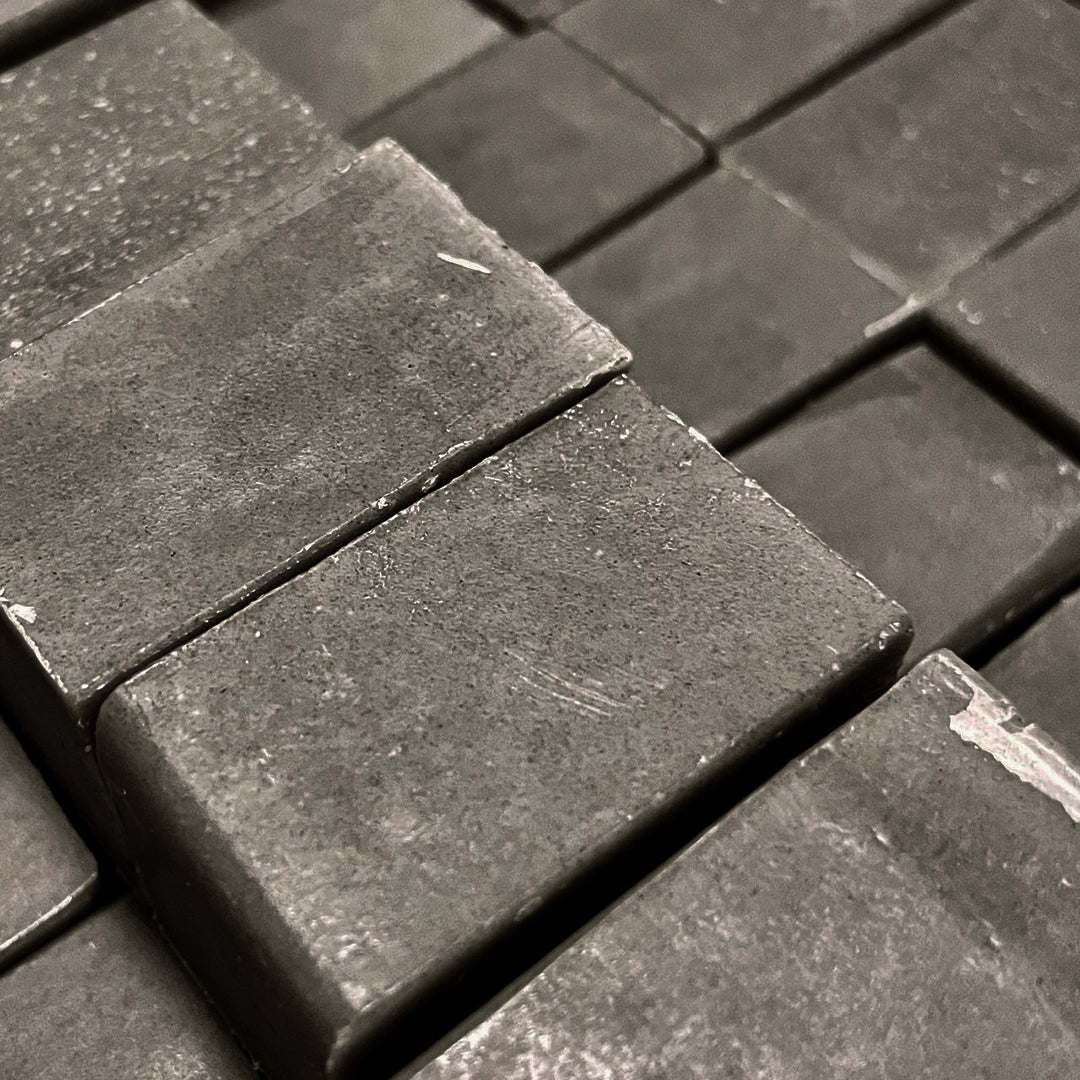 Eco Beige charcoal mint face wash bar, alternate view