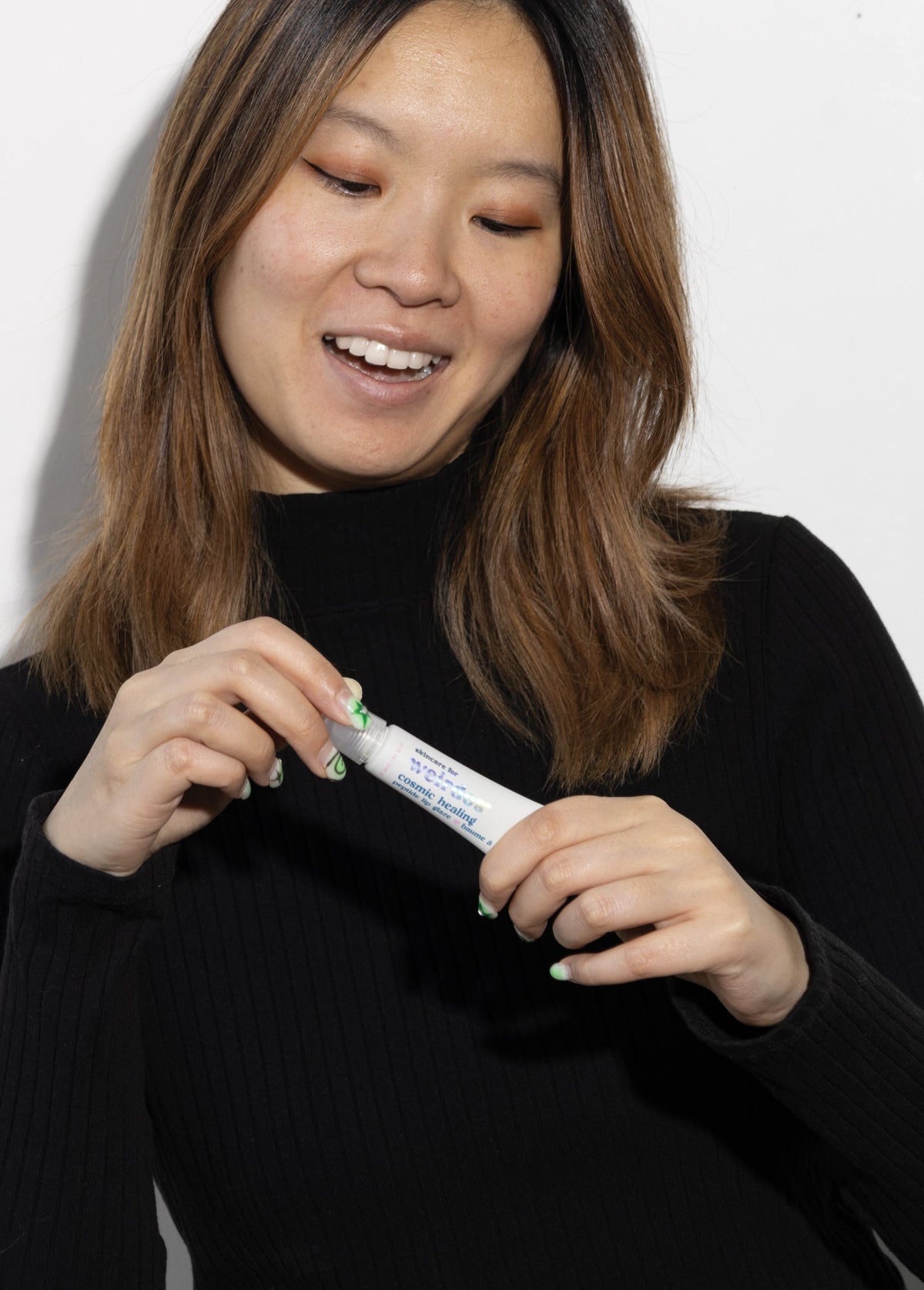 Skincare for Weirdos peptide lip glaze in Vanilla Softee, alternate view