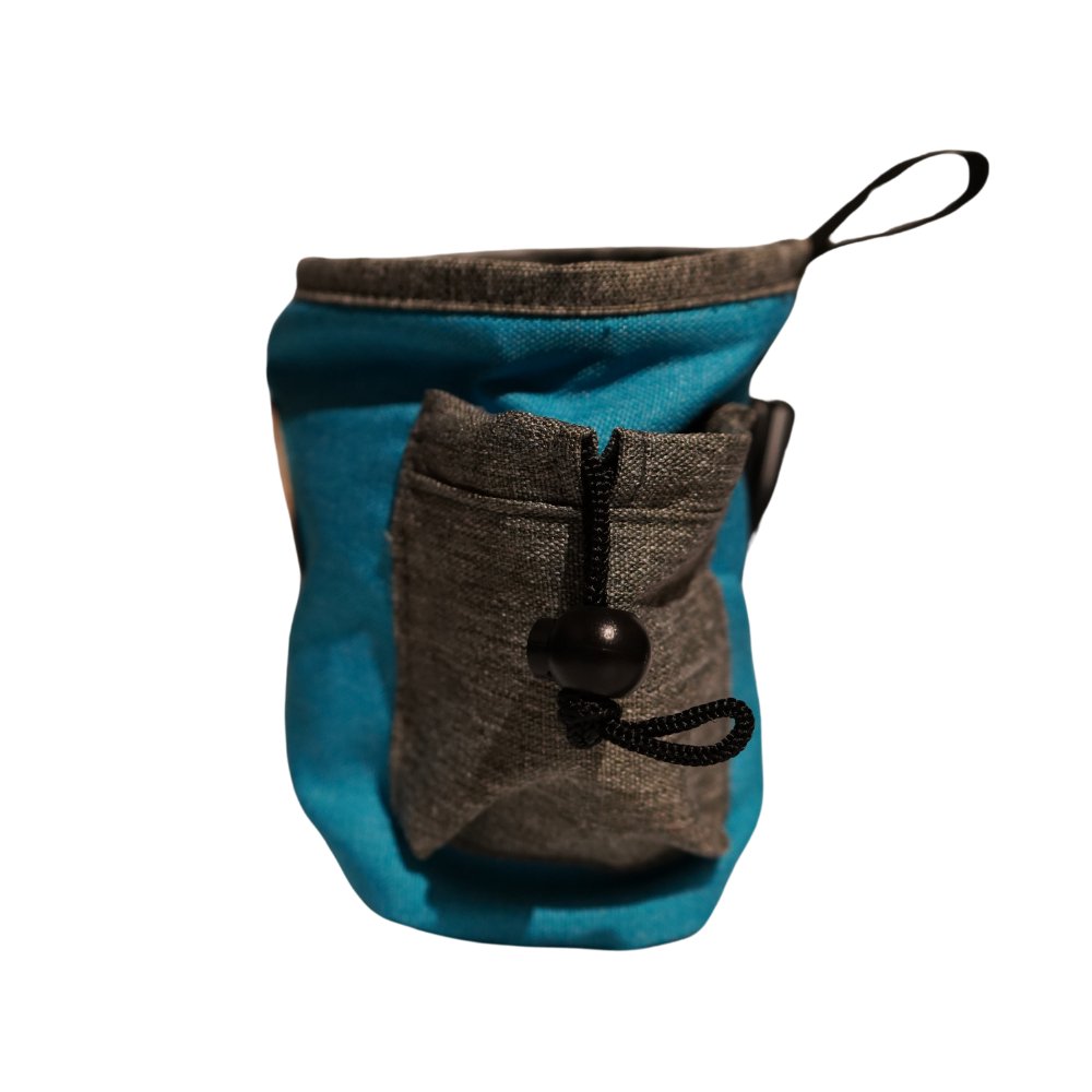 Only One Treats medium blue dog treat training pouch, alternate view