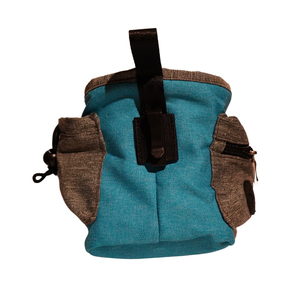 Only One Treats medium blue dog treat training pouch, alternate view