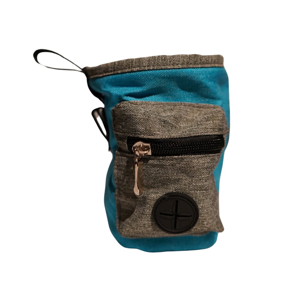 Only One Treats medium blue dog treat training pouch, alternate view
