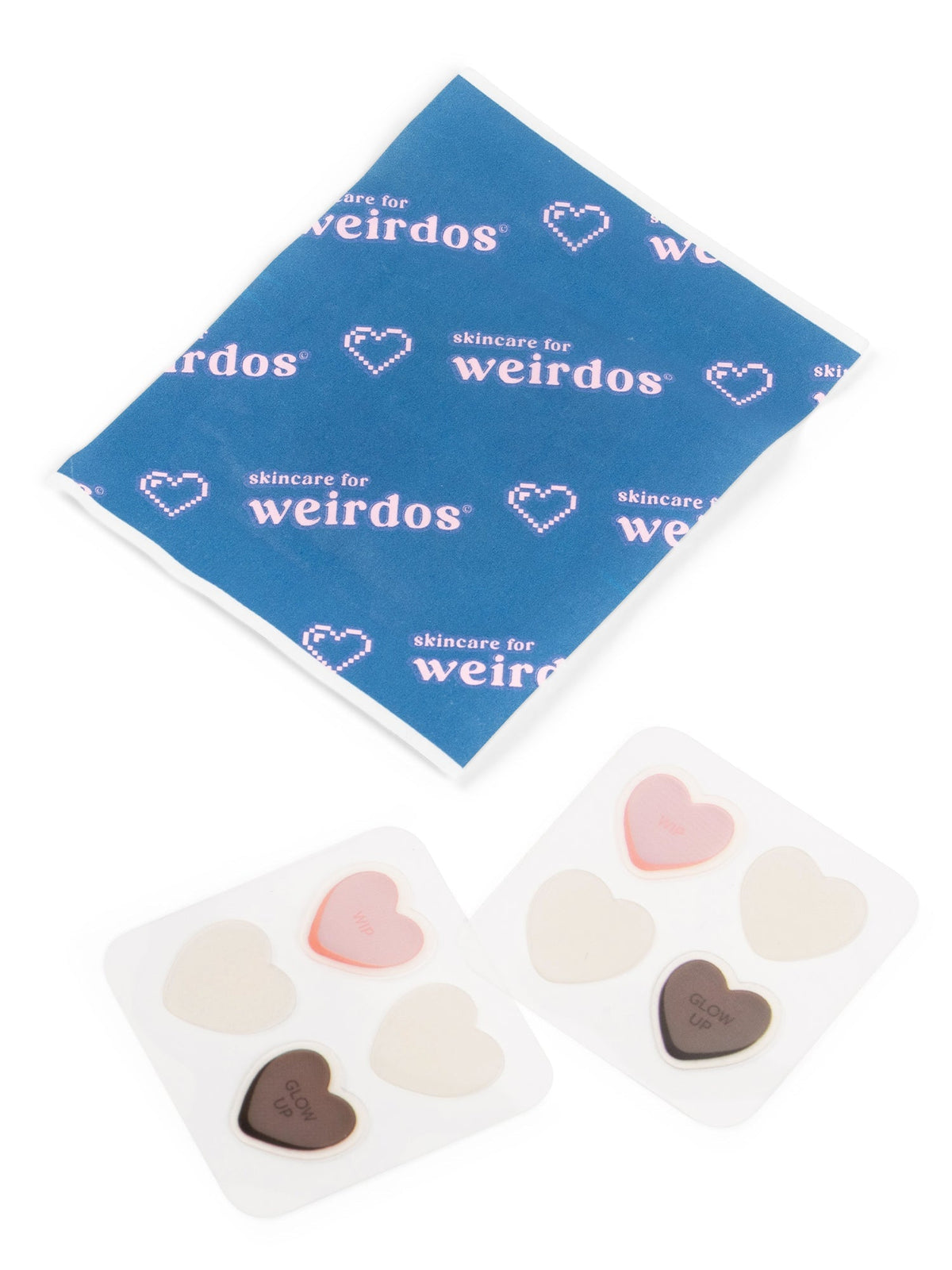 Skincare for Weirdos healing heart pimple patches, 32 pack, alternate view