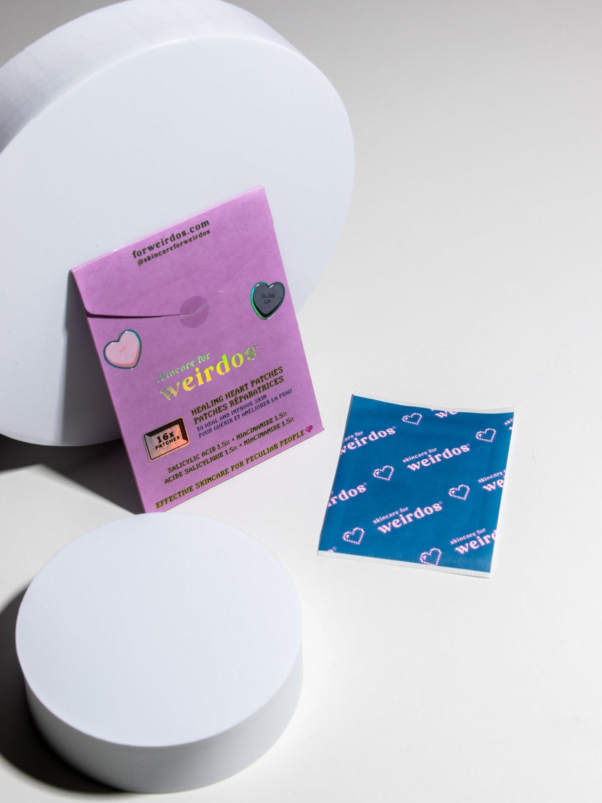 Skincare for Weirdos healing heart pimple patches, 16 pack, alternate view