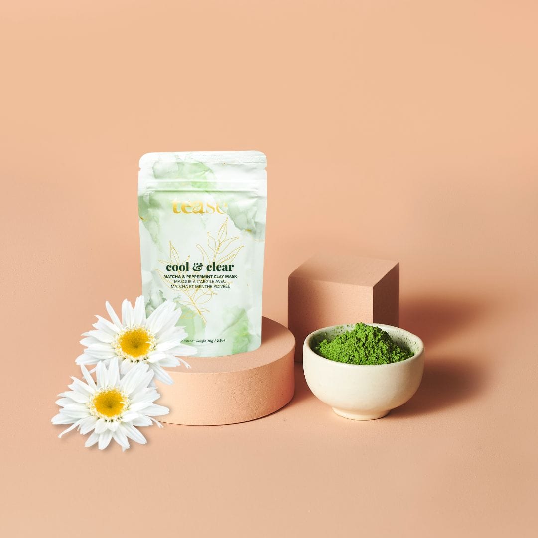 Tease Cool & Clear matcha clay face mask, 70 g