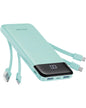 Charmast slim 10,000mAh power bank with built-in charging cables