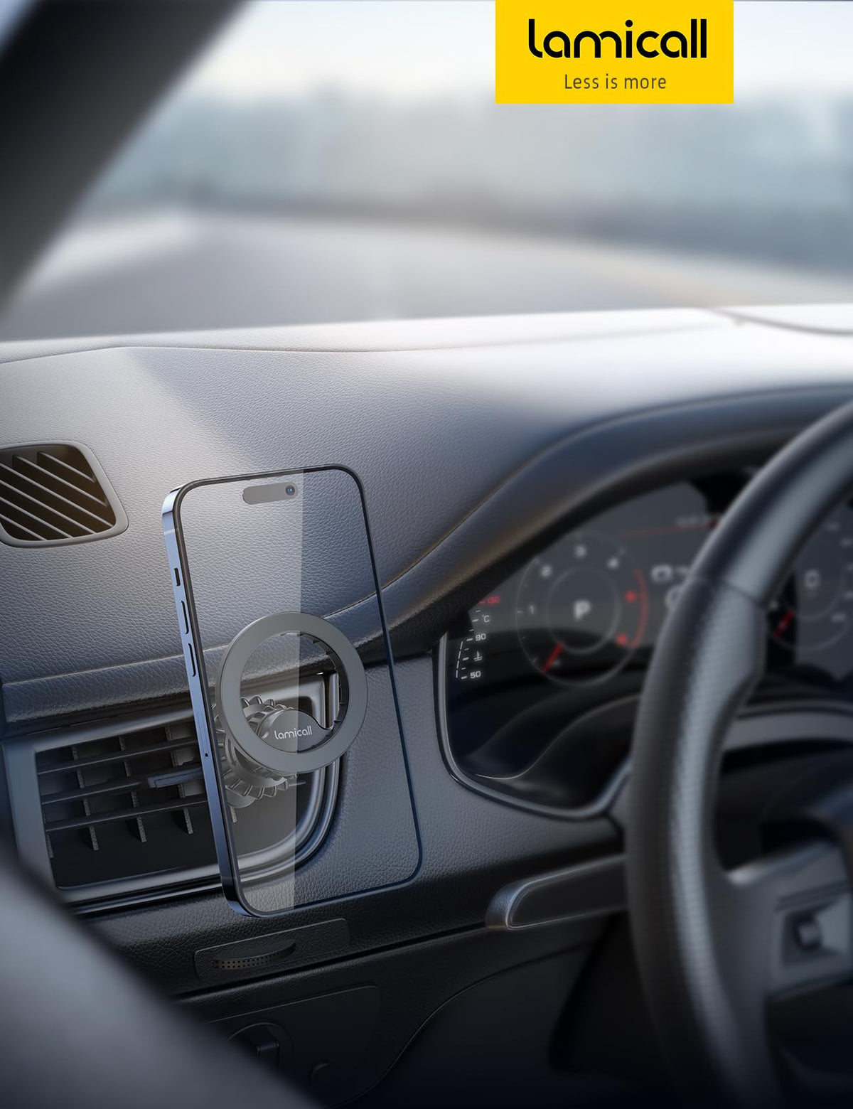 Lamicall MagSafe magnetic car vent phone mount, alternate view