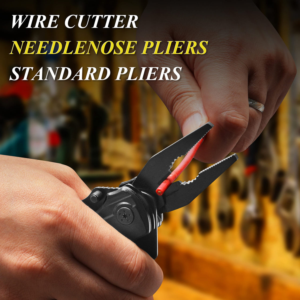 RoverTac 15-in-1 pocket multitool with pliers and nylon sheath, alternate view