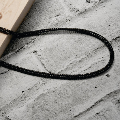 ABASI BLACK: Black Carbon Chunky Link Chain