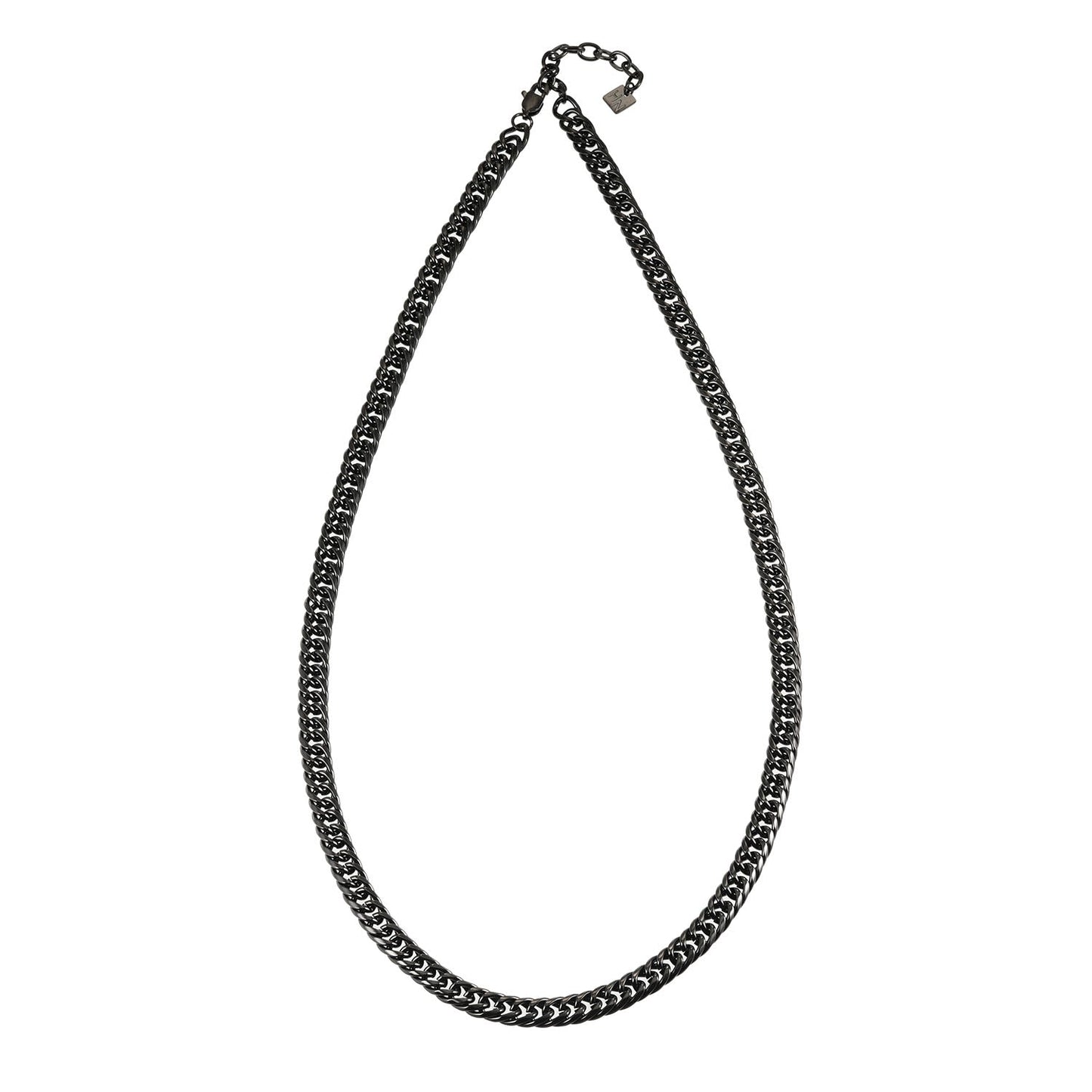 ABASI BLACK: Black Carbon Chunky Link Chain