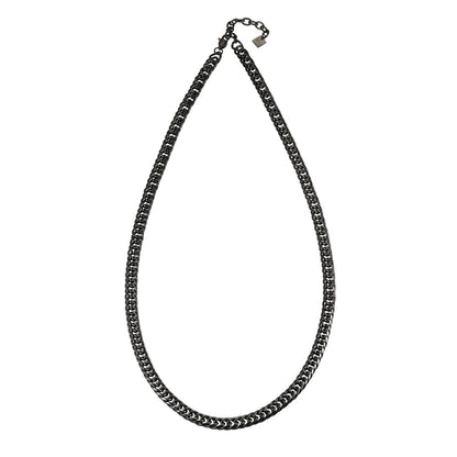 ABASI BLACK: Black Carbon Chunky Link Chain