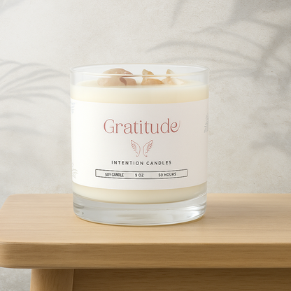 Crystal Intention Candle (Now in Clear Vessel!)