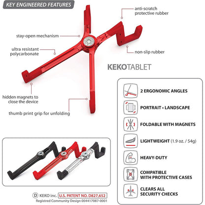 KEKO Support à Tablette Universel - Rouge