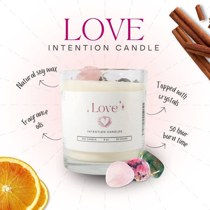 Crystal Intention Candle (Now in Clear Vessel!)
