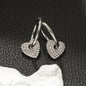 MAABU Silver (White Gold): Vintage Inspired Hoops with Removable Zirconia Embedded Heart Charm
