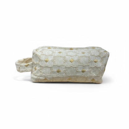 Brocade White Travel Bag