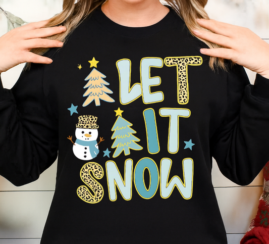Sweatshirt Or Hoodie  Let It Snow – Leopard Print Christmas