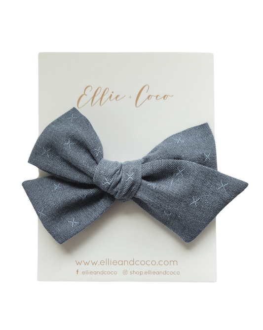 X's Oversize Bow | Blue Denim