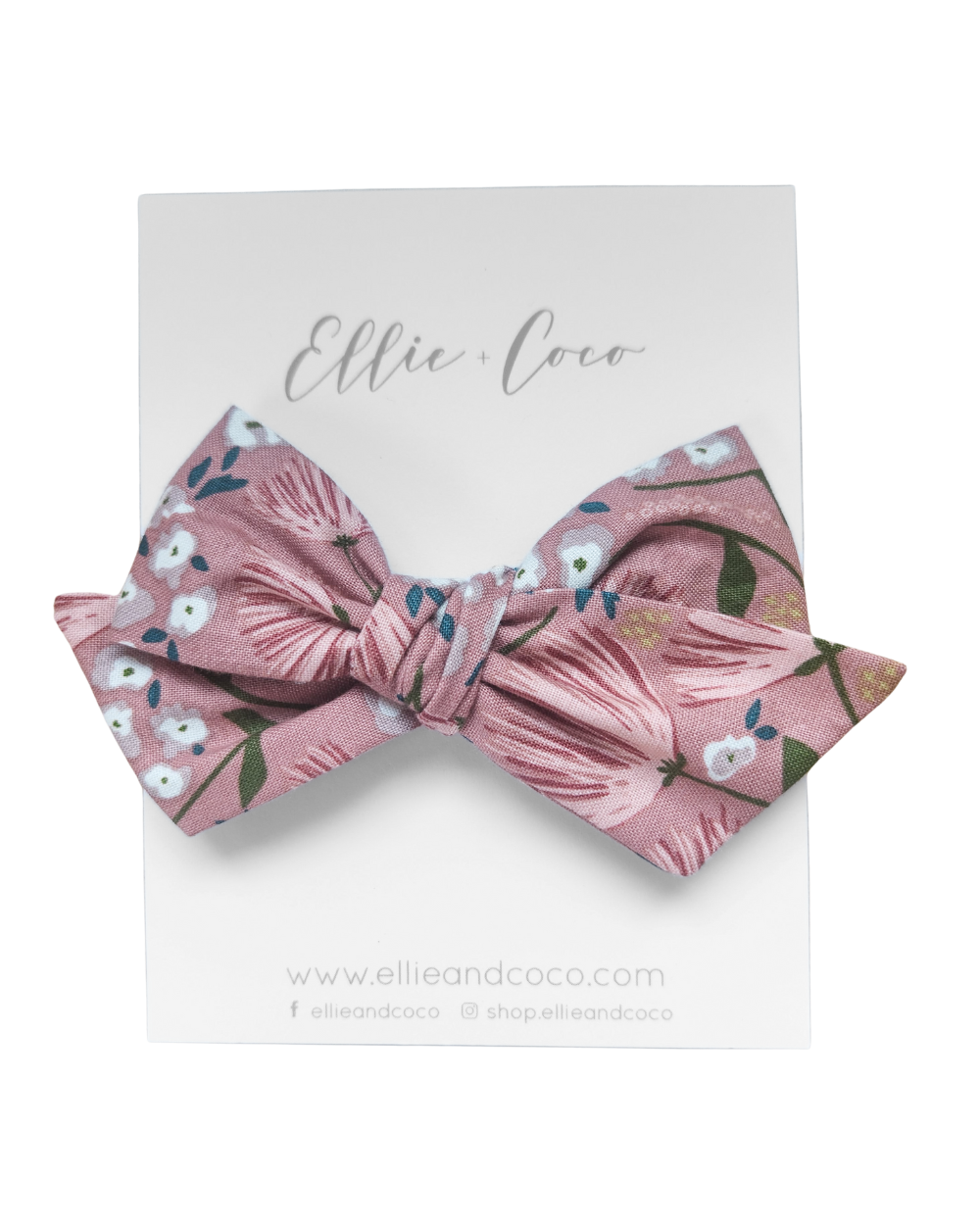 Antique Rose Floral Oversize Bow