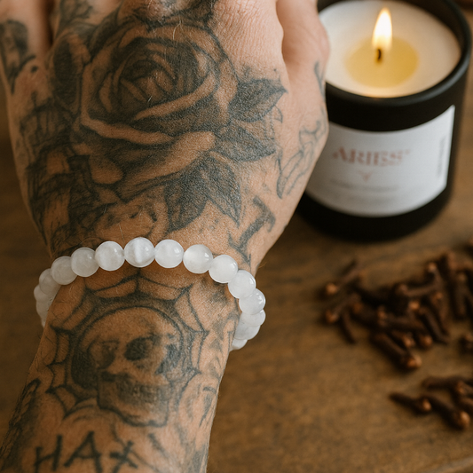 Selenite Round Bracelet - 8mm